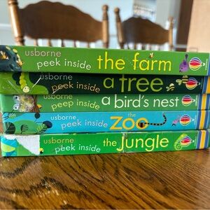 Usborne Peek Inside Children's Book Set